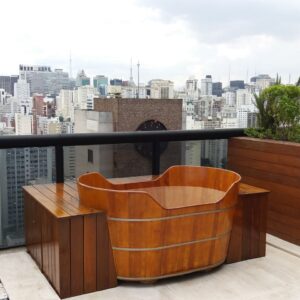 Ofurô Casal Oval (com espaldar)